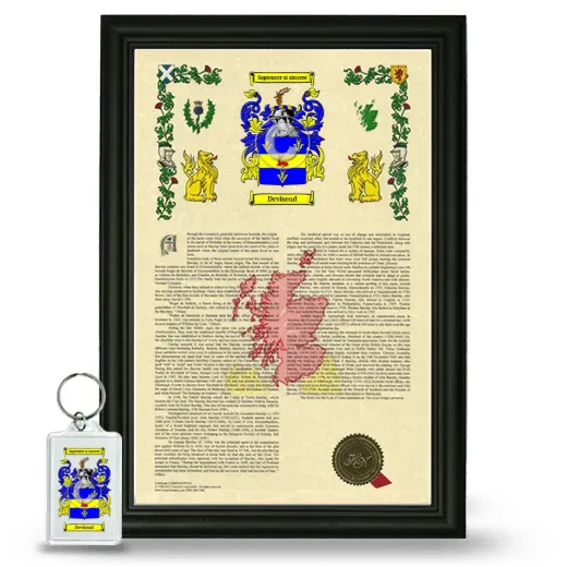 Devisend Framed Armorial History and Keychain - Black