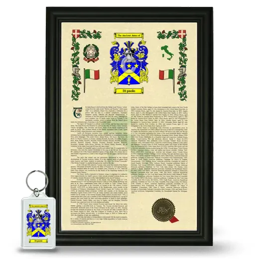 Di paolo Framed Armorial History and Keychain - Black