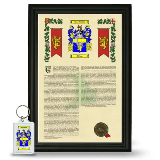 Dicksy Framed Armorial History and Keychain - Black