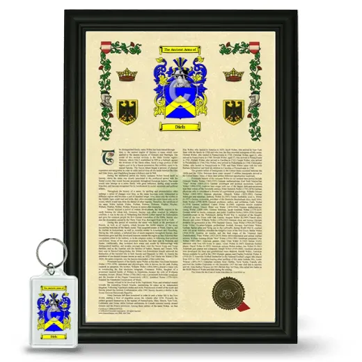 Diels Framed Armorial History and Keychain - Black