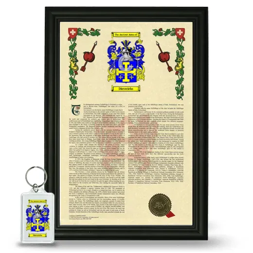 Dieterichs Framed Armorial History and Keychain - Black