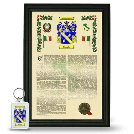 Dimeglio Framed Armorial History and Keychain - Black