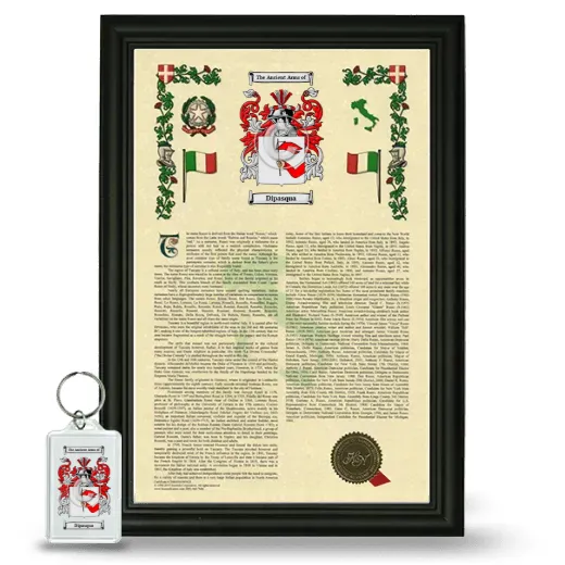 Dipasqua Framed Armorial History and Keychain - Black