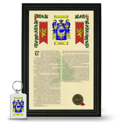 Diprose Framed Armorial History and Keychain - Black