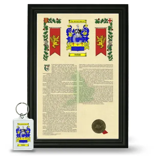Dirlink Framed Armorial History and Keychain - Black