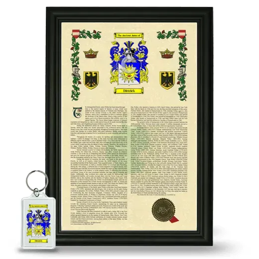 Dittrich Framed Armorial History and Keychain - Black