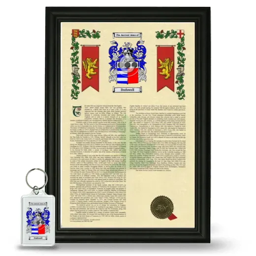Dodswall Framed Armorial History and Keychain - Black
