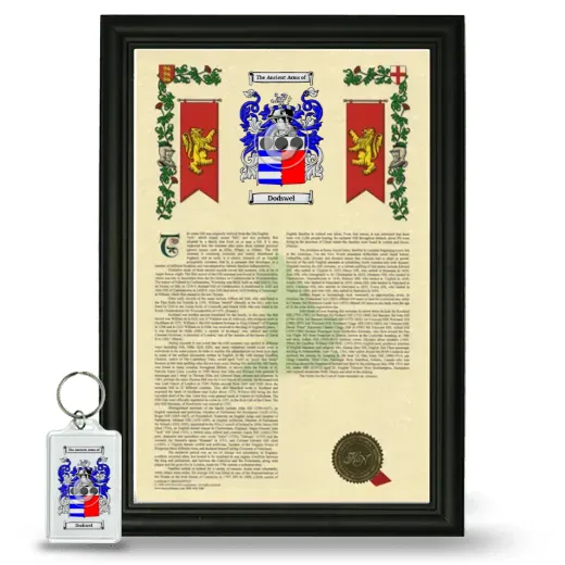 Dodswel Framed Armorial History and Keychain - Black