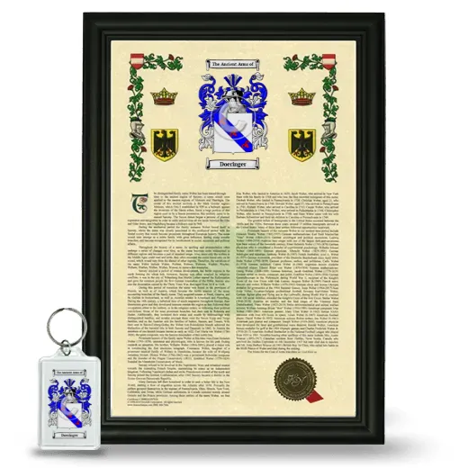Doeringer Framed Armorial History and Keychain - Black