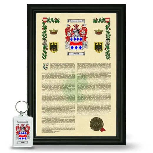Dolors Framed Armorial History and Keychain - Black