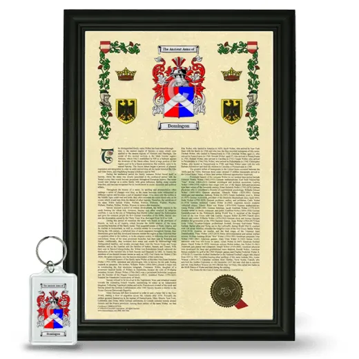 Domingon Framed Armorial History and Keychain - Black