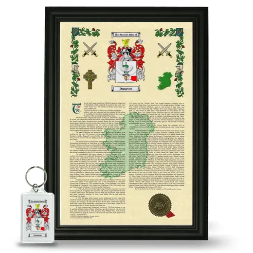 Donaven Framed Armorial History and Keychain - Black
