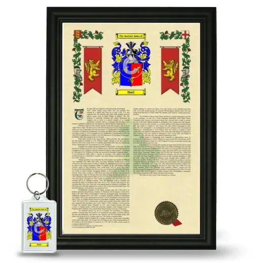 Doré Framed Armorial History and Keychain - Black