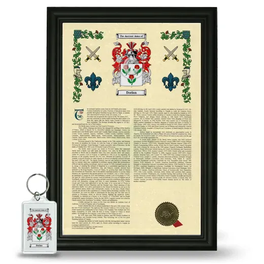 Dorian Framed Armorial History and Keychain - Black