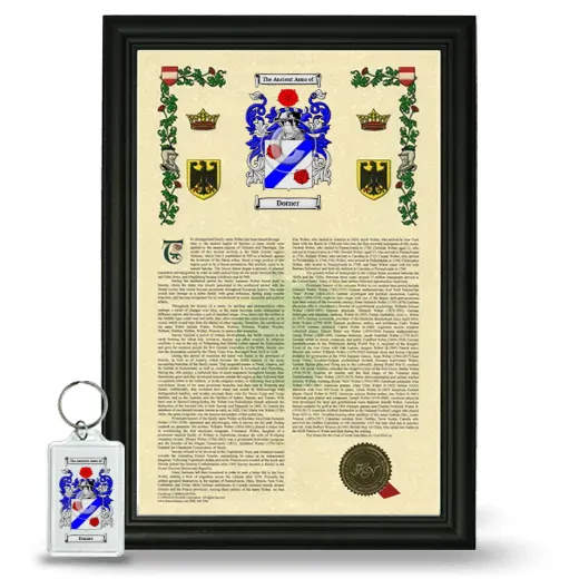 Dorner Framed Armorial History and Keychain - Black