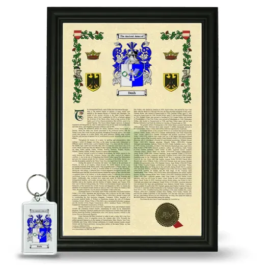 Dosh Framed Armorial History and Keychain - Black