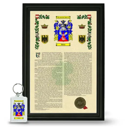 Dossy Framed Armorial History and Keychain - Black