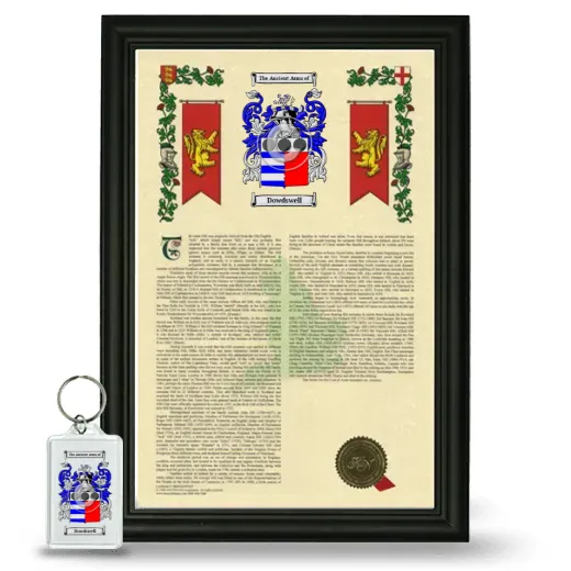 Dowdswell Framed Armorial History and Keychain - Black