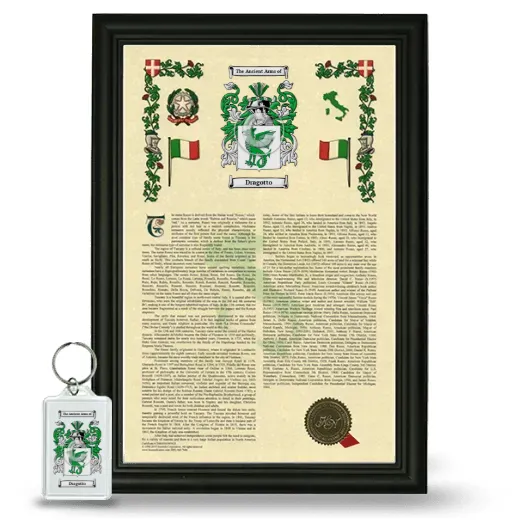 Dragotto Framed Armorial History and Keychain - Black