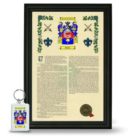 Ducass Framed Armorial History and Keychain - Black