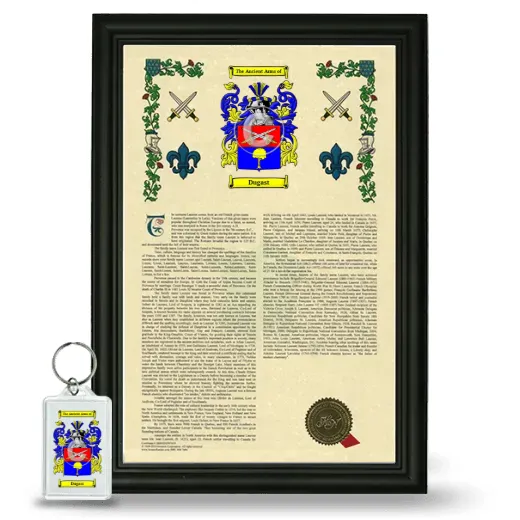 Dugast Framed Armorial History and Keychain - Black