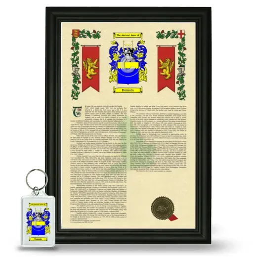 Dumain Framed Armorial History and Keychain - Black