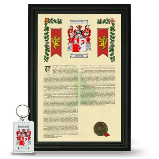 Duncoom Framed Armorial History and Keychain - Black