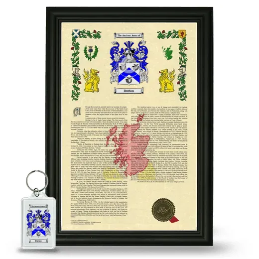 Durian Framed Armorial History and Keychain - Black