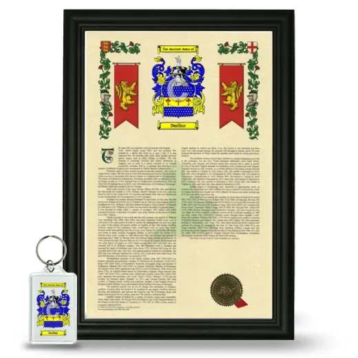 Durline Framed Armorial History and Keychain - Black