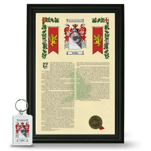 Earline Framed Armorial History and Keychain - Black