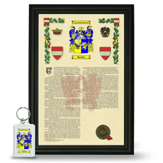 Eberlein Framed Armorial History and Keychain - Black