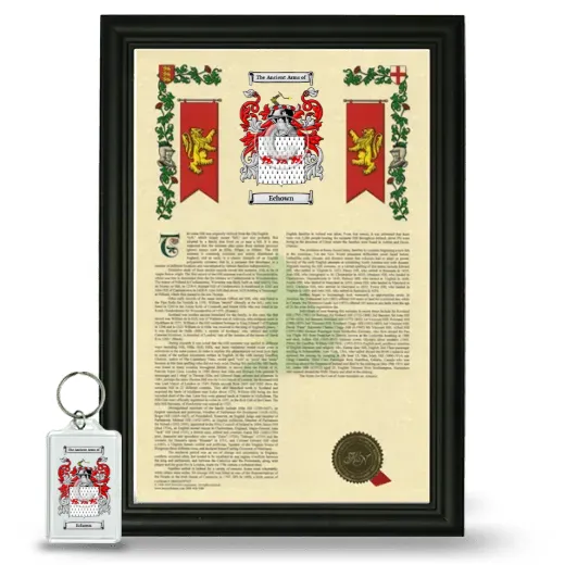 Echown Framed Armorial History and Keychain - Black