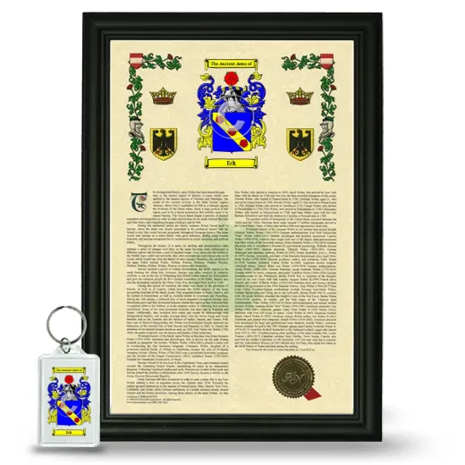 Eck Framed Armorial History and Keychain - Black