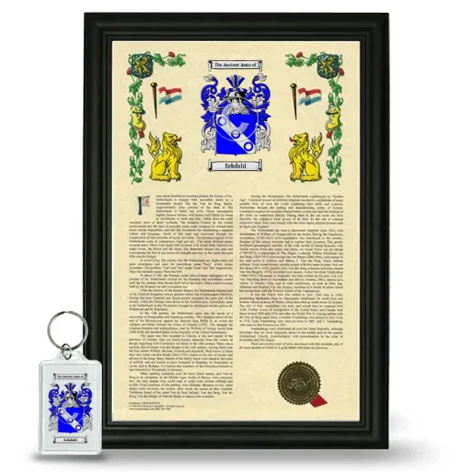Eckdahl Framed Armorial History and Keychain - Black
