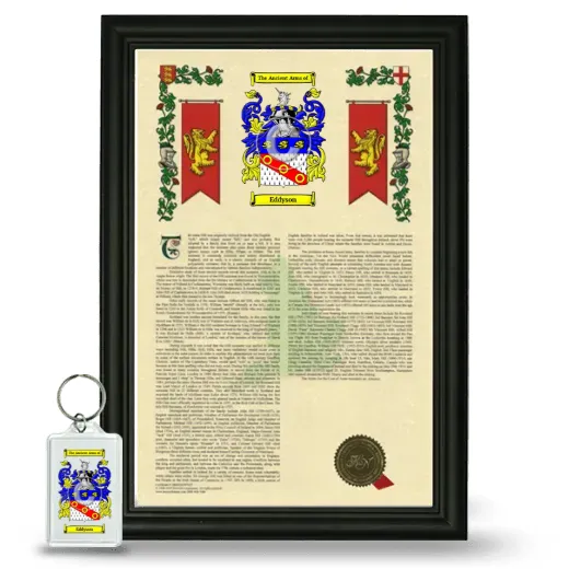 Eddyson Framed Armorial History and Keychain - Black