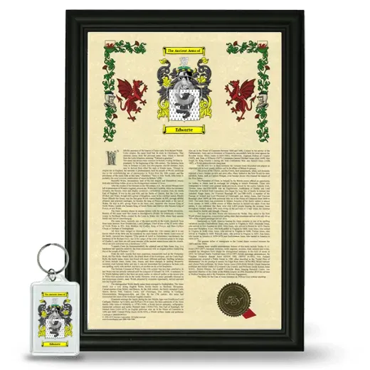 Edwarte Framed Armorial History and Keychain - Black