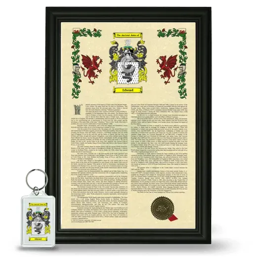 Edword Framed Armorial History and Keychain - Black