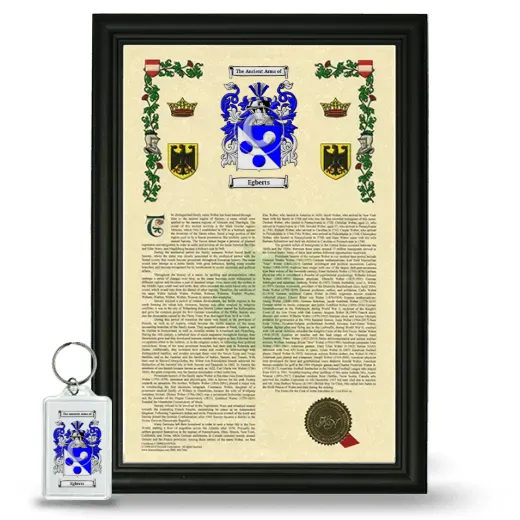 Egberts Framed Armorial History and Keychain - Black