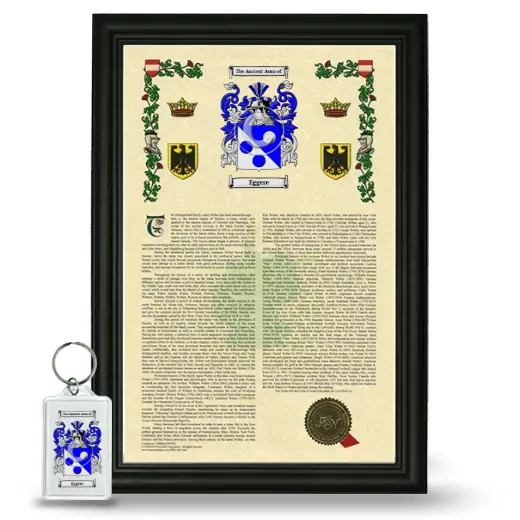 Eggere Framed Armorial History and Keychain - Black