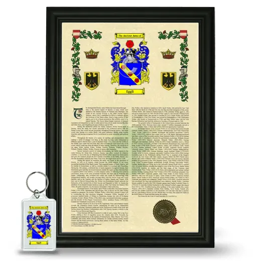 Eggli Framed Armorial History and Keychain - Black