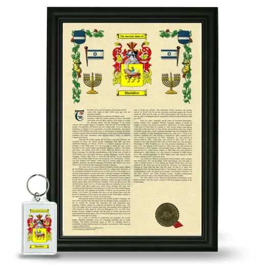 Ehrenfest Framed Armorial History and Keychain - Black