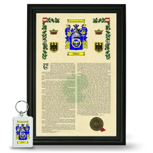 Ehrhart Framed Armorial History and Keychain - Black