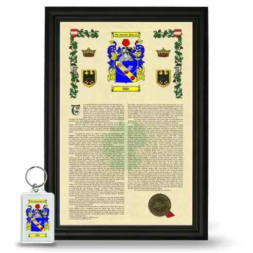 Ekke Framed Armorial History and Keychain - Black