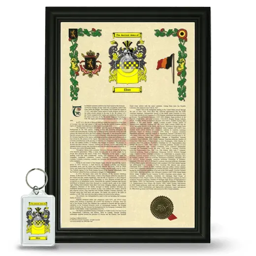 Elter Framed Armorial History and Keychain - Black