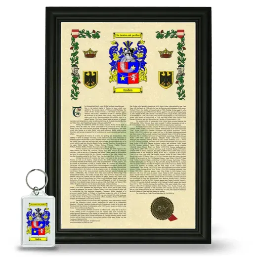 Enden Framed Armorial History and Keychain - Black