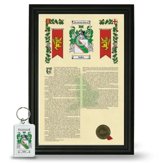 Endey Framed Armorial History and Keychain - Black