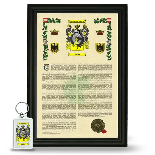 Endler Framed Armorial History and Keychain - Black