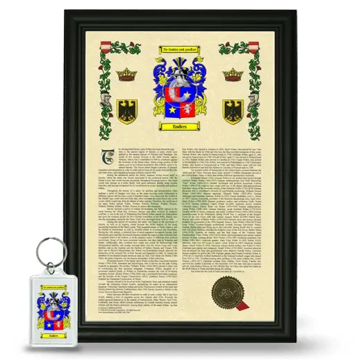 Endres Framed Armorial History and Keychain - Black