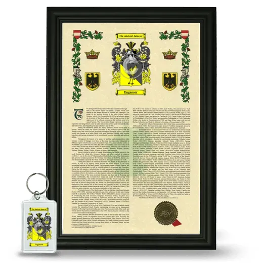 Engasser Framed Armorial History and Keychain - Black