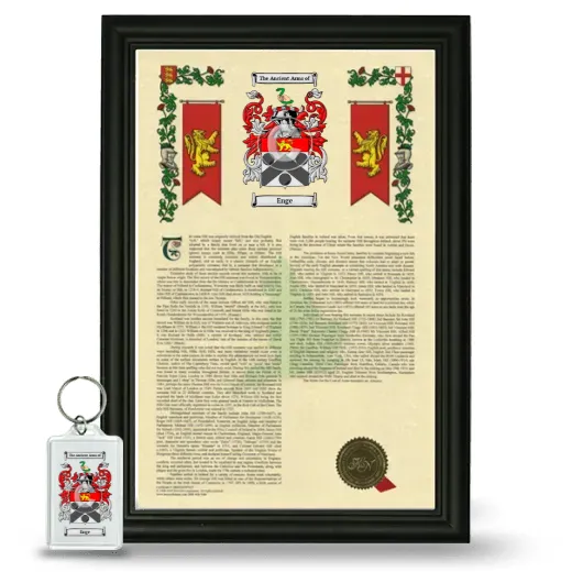 Enge Framed Armorial History and Keychain - Black